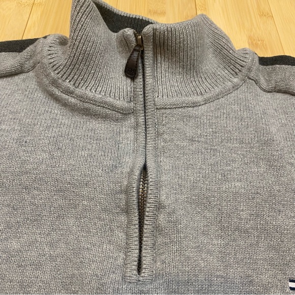 Tommy Hilfiger Grey Quarter Zip Heavy Sweater Sweatshirt Pullover Mens Size XL - Picture 10 of 12